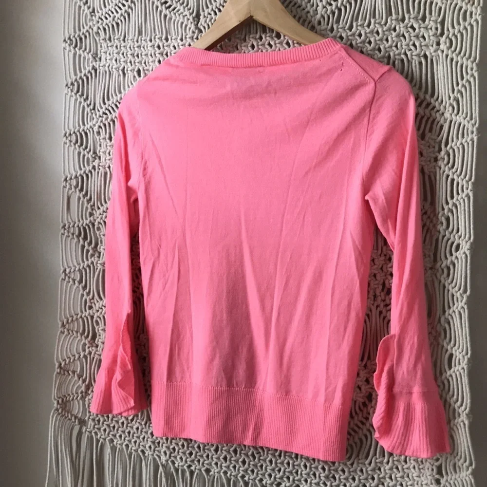 J. Crew pink pullover crew fitted sweater sz XS